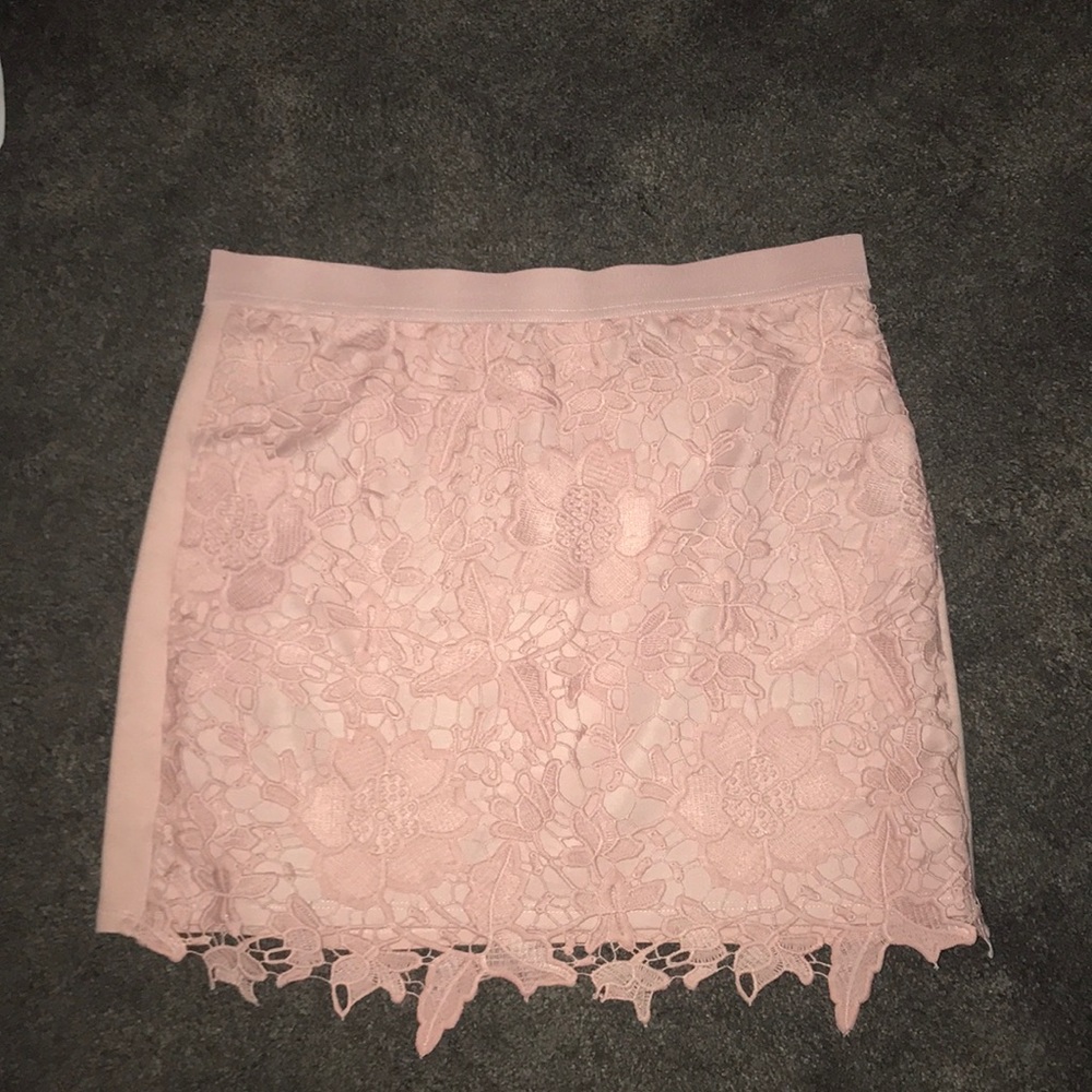 light pink lace skirt